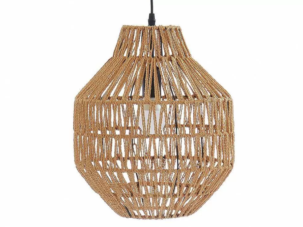 OZAIA Candeeiro De Teto Abajur Em Corda De Fibra Vegetal Nidou - D.30 Cm X A. 120 Cm - Castanho* Candeeiro Suspenso