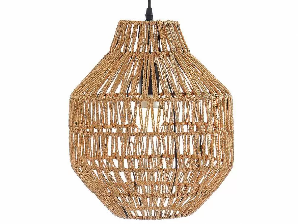 OZAIA Candeeiro De Teto Abajur Em Corda De Fibra Vegetal Nidou - D.30 Cm X A. 120 Cm - Castanho* Candeeiro Suspenso