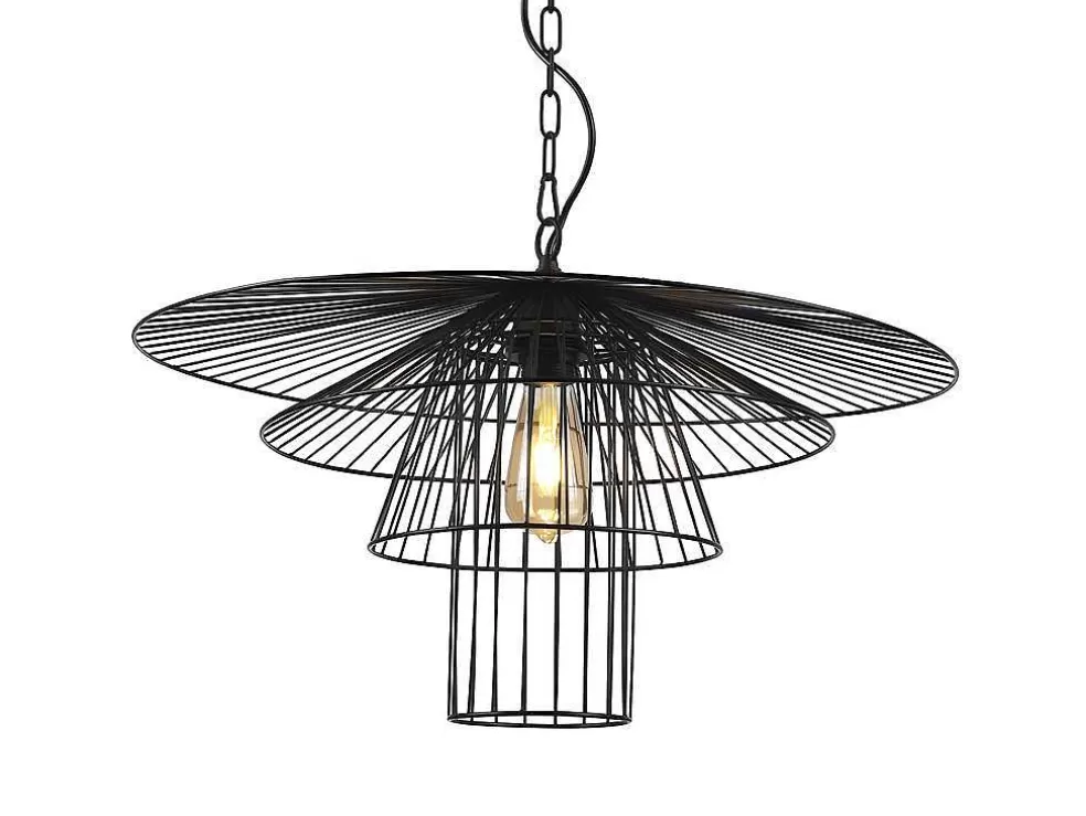 OZAIA Candeeiro De Teto Armacao Borboleta D. 59 X A. 110 Cm Em Metal Preto - Machaon* Candeeiro Suspenso