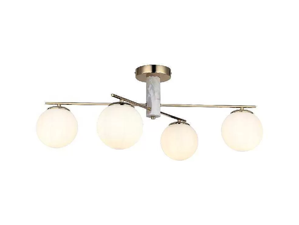 EPIKASA Candeeiro De Teto Biella, Ouro, Prata, 39 X 75,5 X 32 Cm, * Luz De Teto
