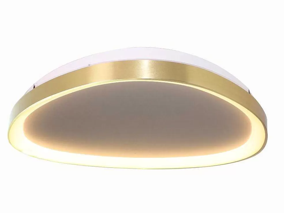 OZAIA Candeeiro De Teto Design Com Leds De Intensidade Variavel Aluminio E Metal L65 Dourado - Granby* Luz De Teto
