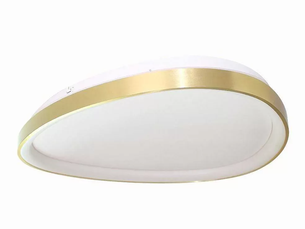 OZAIA Candeeiro De Teto Design Com Leds De Intensidade Variavel Aluminio E Metal L65 Dourado - Granby* Luz De Teto