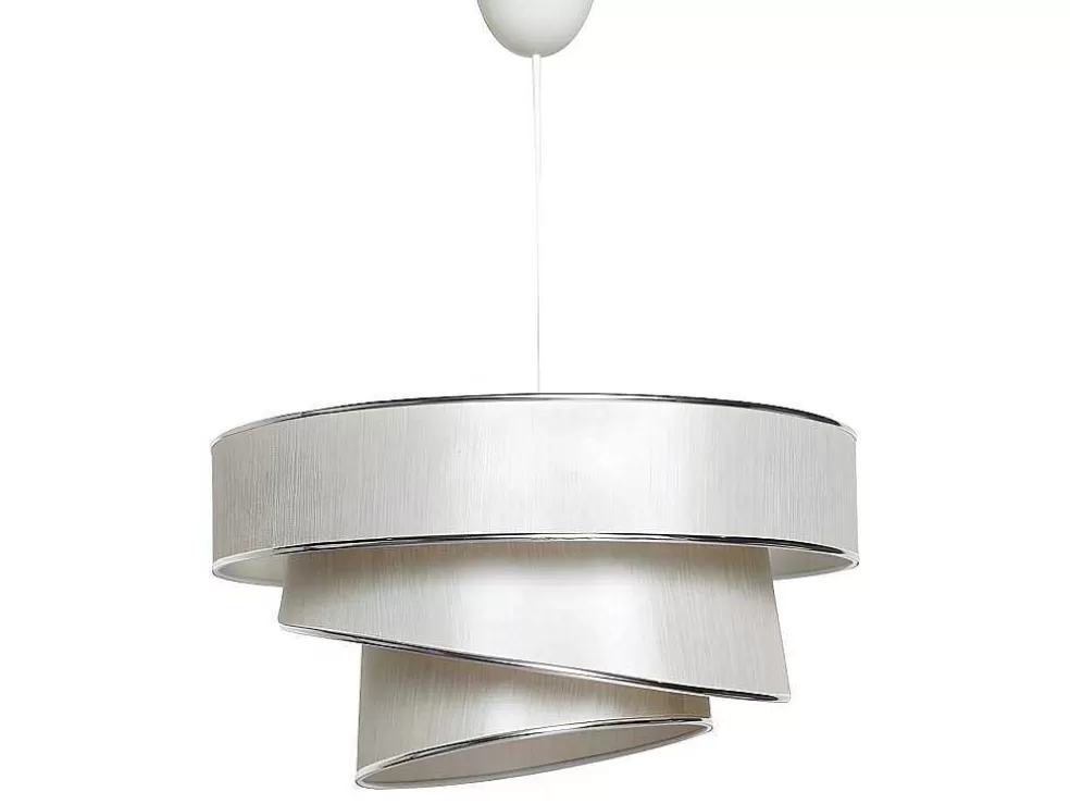 OZAIA Candeeiro De Teto E Metal De D. 40 X A. 72 Cm Cor Bege E Prateado - Tairon* Candeeiro Suspenso
