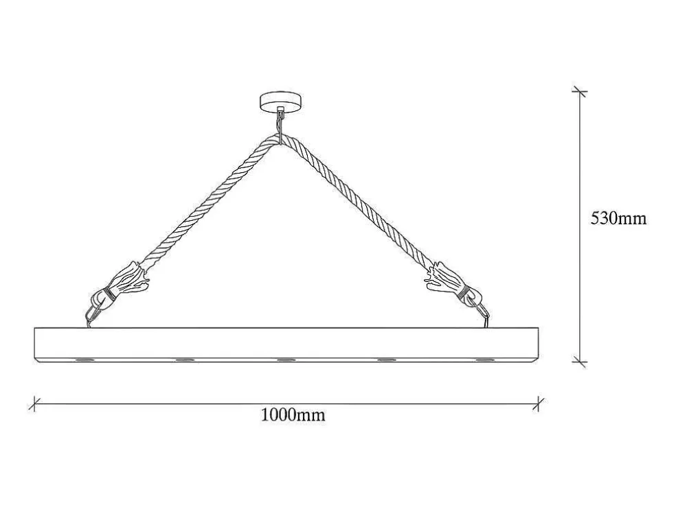 OZAIA Candeeiro De Teto Em Madeira De C. 100 X A. 53 Cm Cor Natural - Erebos* Candeeiro Suspenso