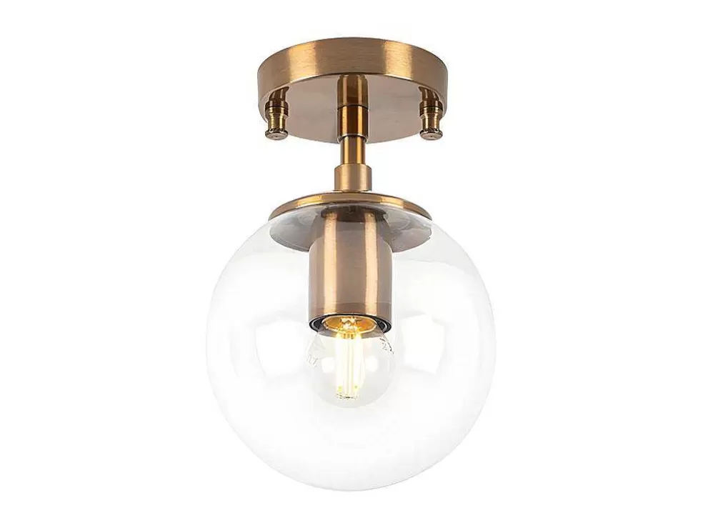 OZAIA Candeeiro De Teto Em Metal Com Globo De D. 15 X A. 23 Cm Estilo Vintage - Barlati* Luz De Teto