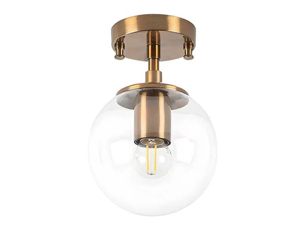 OZAIA Candeeiro De Teto Em Metal Com Globo De D. 15 X A. 23 Cm Estilo Vintage - Barlati* Luz De Teto