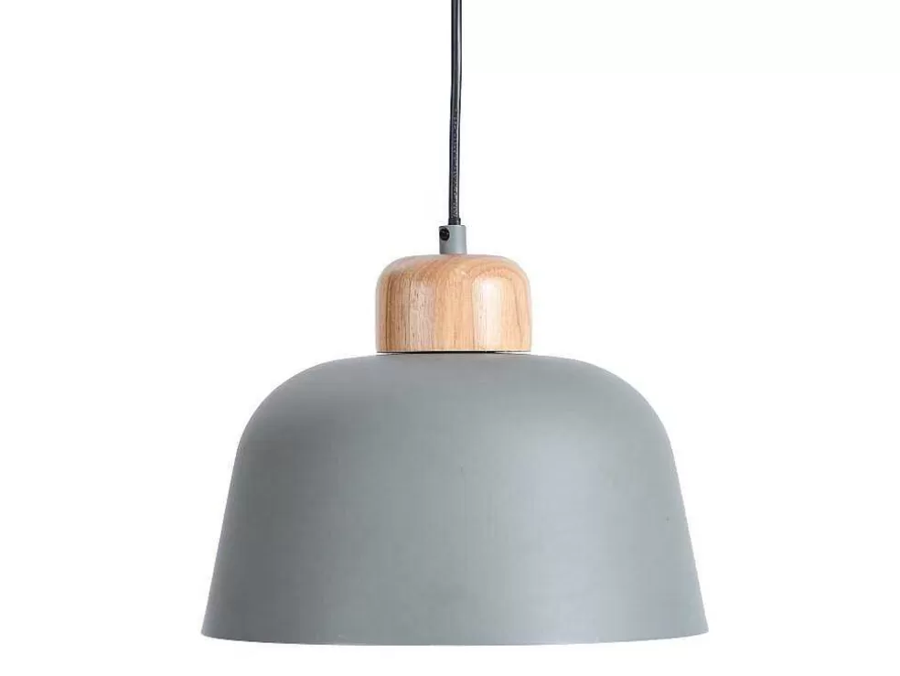 OZAIA Candeeiro De Teto Em Metal E Madeira De D.26 Cm X A.120 Cm Cor Verde - Malvina* Candeeiro Suspenso