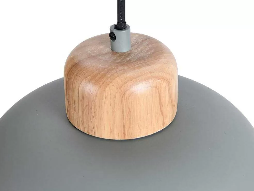 OZAIA Candeeiro De Teto Em Metal E Madeira De D.26 Cm X A.120 Cm Cor Verde - Malvina* Candeeiro Suspenso