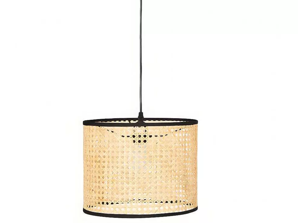 OZAIA Candeeiro De Teto Entrelacado Neirobi - Estilo Etnico - Ferro E Vime - D. 30 X A. 120 Cm - Natural* Candeeiro Suspenso