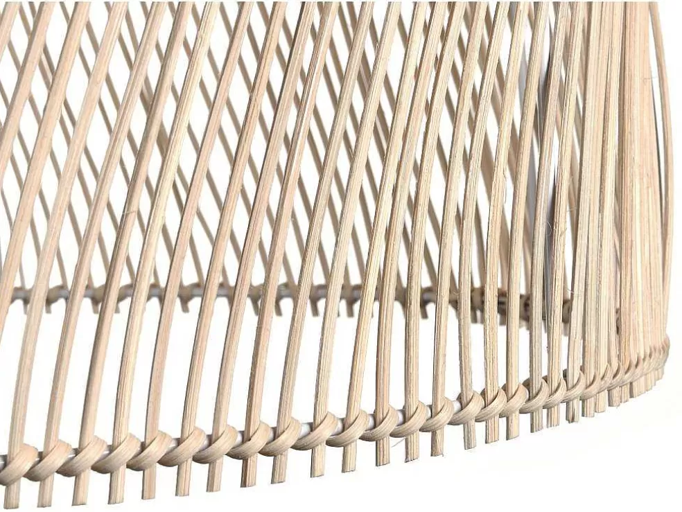OZAIA Candeeiro De Teto Etnico Em Metal E Rotim Cor Natural De D.40 X A. 120 Cm - Parnaiba* Candeeiro Suspenso