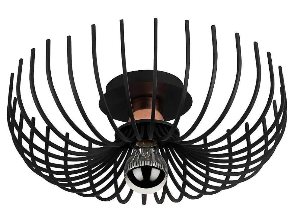 Vente-unique Candeeiro De Teto Filiforme Em Metal De D.36 X A.12 Cm Cor Preto - Aspendos* Luz De Teto