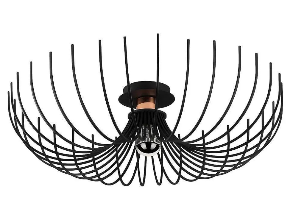 Vente-unique Candeeiro De Teto Filiforme Em Metal De D.56 X A.16 Cm Cor Preto - Aspendos* Luz De Teto