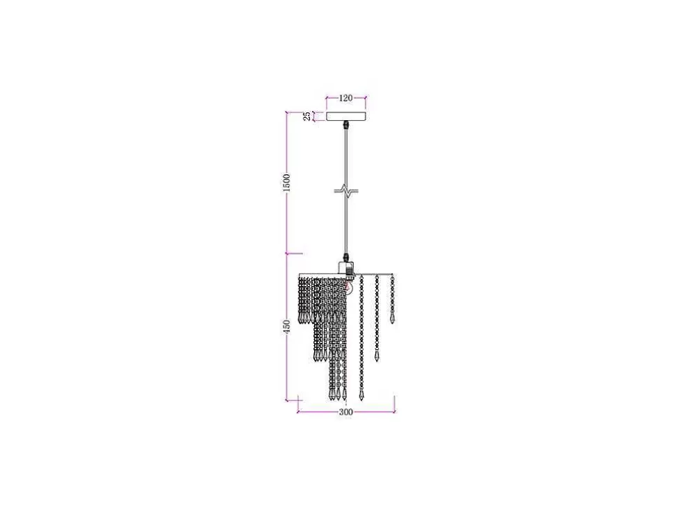 OZAIA Candeeiro De Teto Metal E Vidro Efeito Cristal D30 Cm - Alberni* Lustre