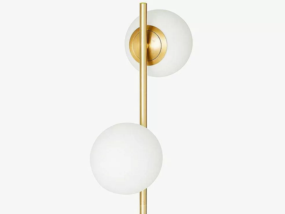 OZAIA Candeeiro Estilo Vintage Orea - Base Em Terrazzo - 33X15X146 Cm - Branco E Dourado* Candeeiro De Pe
