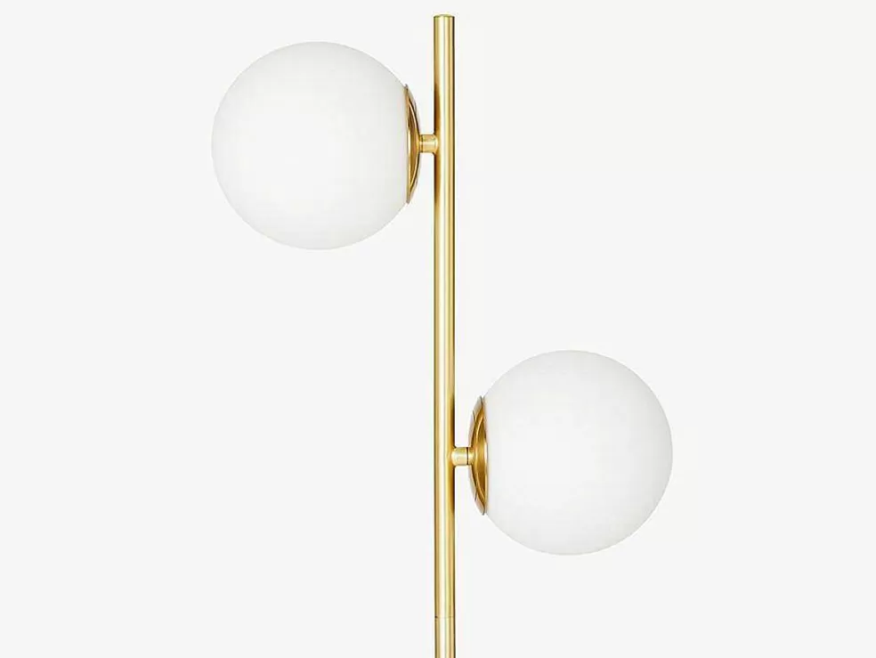 OZAIA Candeeiro Estilo Vintage Orea - Base Em Terrazzo - 33X15X146 Cm - Branco E Dourado* Candeeiro De Pe