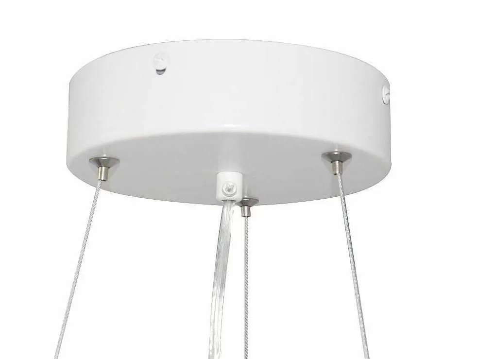 OZAIA Candeeiro Suspenso Com Leds Metal E Aluminio D45 Cm Branco E Natural - Derry* Candeeiro Suspenso