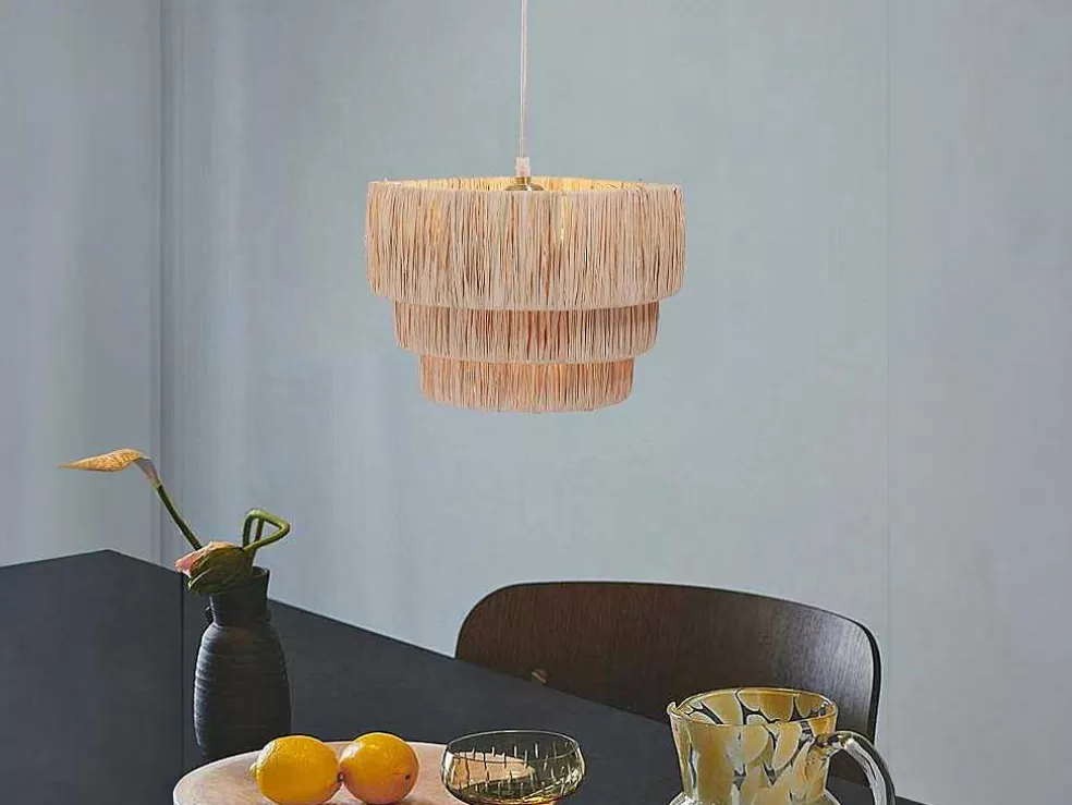 OZAIA Candeeiro Suspenso Em Rafia D30 X A171 Cm Natural - Sarnia* Candeeiro Suspenso