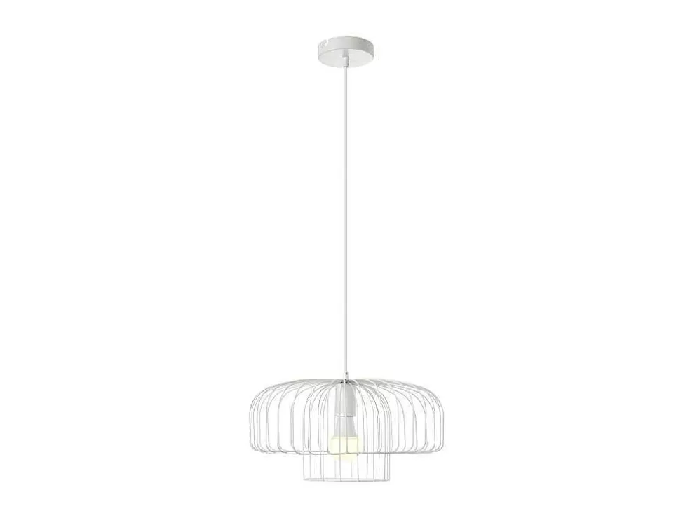 OZAIA Candeeiro Suspenso Filiforme Em Metal D40 X A130 Cm Branco - Andromaque* Candeeiro Suspenso