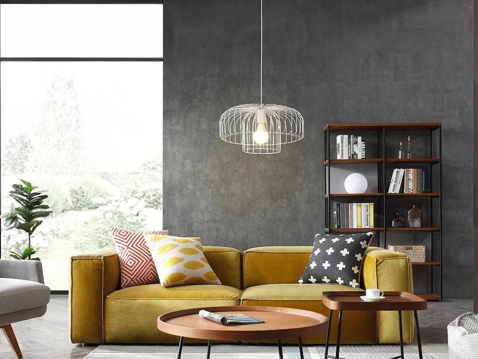 OZAIA Candeeiro Suspenso Filiforme Em Metal D40 X A130 Cm Branco - Andromaque* Candeeiro Suspenso