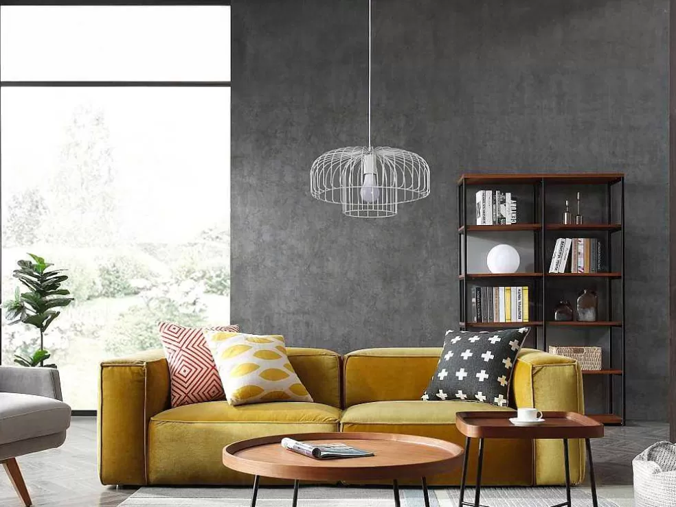 OZAIA Candeeiro Suspenso Filiforme Em Metal D40 X A130 Cm Branco - Andromaque* Candeeiro Suspenso