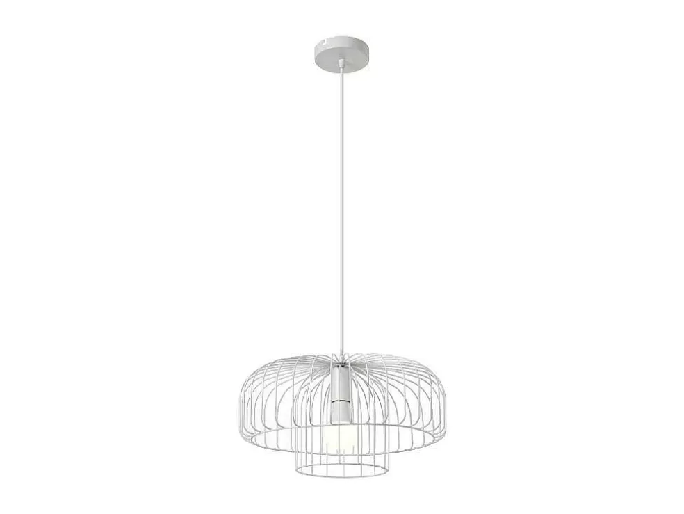 OZAIA Candeeiro Suspenso Filiforme Em Metal D40 X A130 Cm Branco - Andromaque* Candeeiro Suspenso