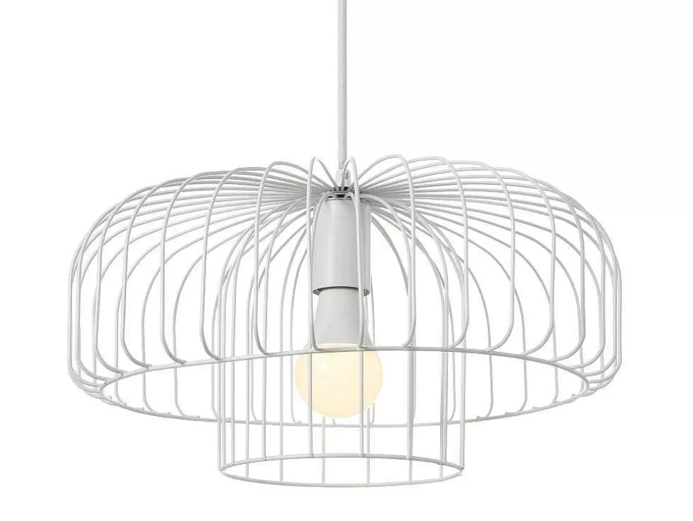 OZAIA Candeeiro Suspenso Filiforme Em Metal D40 X A130 Cm Branco - Andromaque* Candeeiro Suspenso