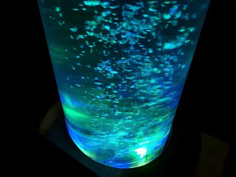 OZAIA Coluna De Bolhas De Agua Woby - Leds Com Cor Que Muda - A.130 Cm* Candeeiro De Pe