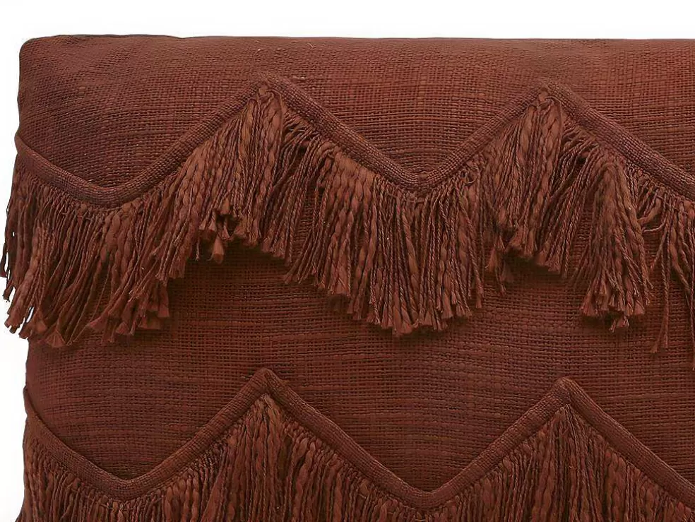 OZAIA Conjunto De 2 Almofadas 100% Algodao Com Franjas De 30 X 50 Cm Cor Terracota - Bonel* Têxtil De Casa