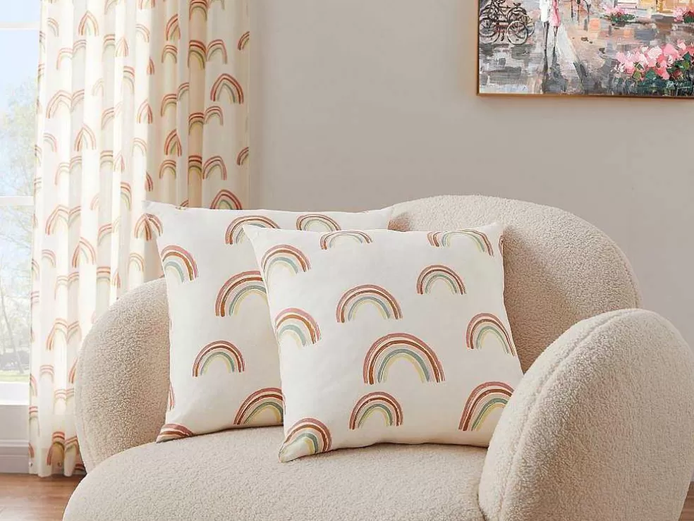 OZAIA Conjunto De 2 Almofadas Arco-Iris Em Algodao 45 X 45 Cm Multicolor - Archy* Têxtil De Casa
