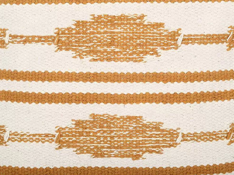 OZAIA Conjunto De 2 Almofadas Com Franjas Em Algodao De 40 X 40 Cm Cor Amarelo E Bege - Karius* Têxtil De Casa