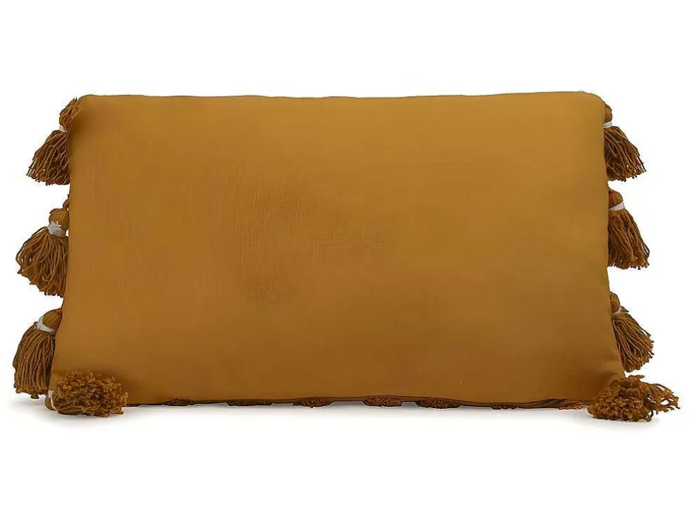 OZAIA Conjunto De 2 Almofadas Com Pompons - Algodao Tufado - 30 X 50 Cm - Amarelo Mostarda - Aspen* Têxtil De Casa