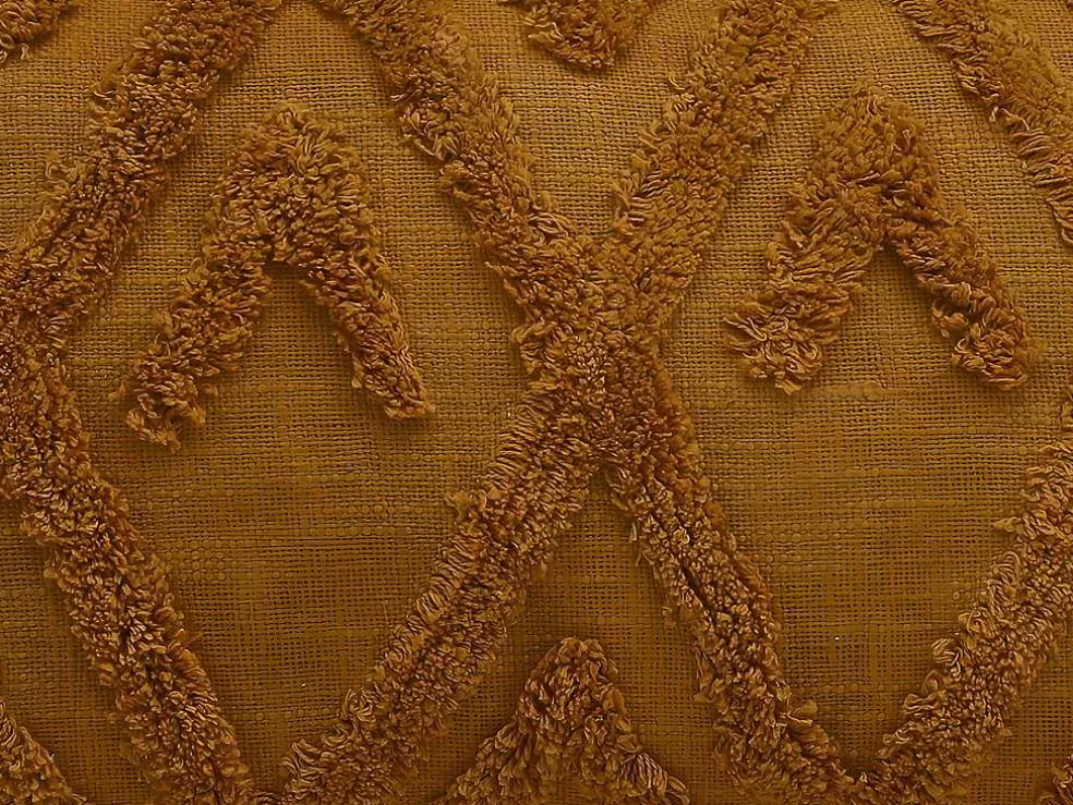 OZAIA Conjunto De 2 Almofadas Com Pompons - Algodao Tufado - 30 X 50 Cm - Amarelo Mostarda - Aspen* Têxtil De Casa