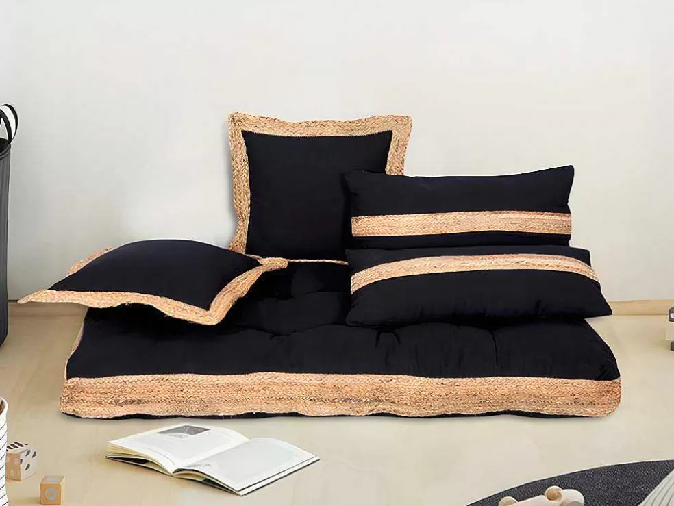 OZAIA Conjunto De 2 Almofadas Em Algodao E Em Juta 30 X 60 Cm Cor Natural E Preta - Natura* Têxtil De Casa