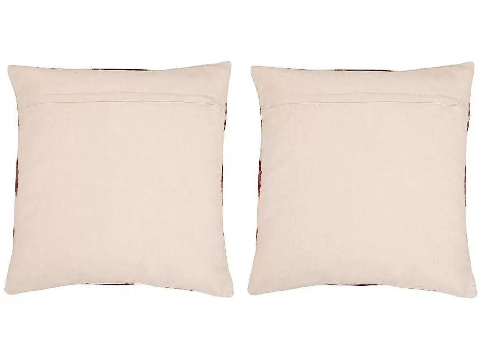 OZAIA Conjunto De 2 Almofadas Tufadas 45 X 45 Cm Algodao Multicolor - Magna* Têxtil De Casa