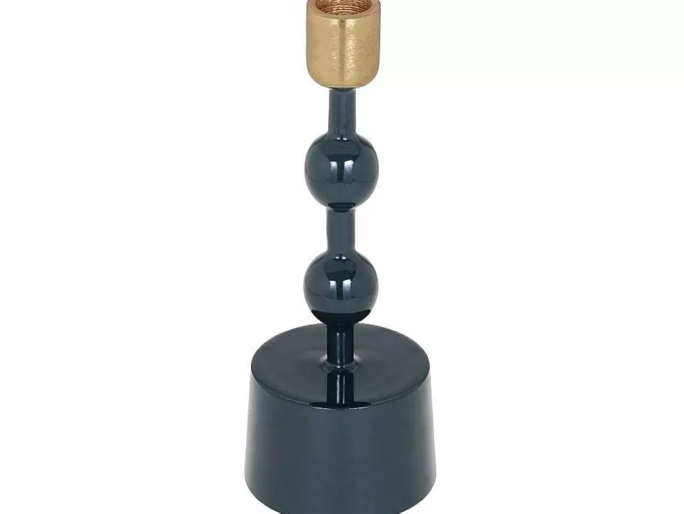 OZAIA Conjunto De 2 Castiçais Em Aluminio Esmaltado A. 26,5 Cm X A. 22 Cm Azul-Esverdeado - Parina* Castiçais Decorativos E Velas