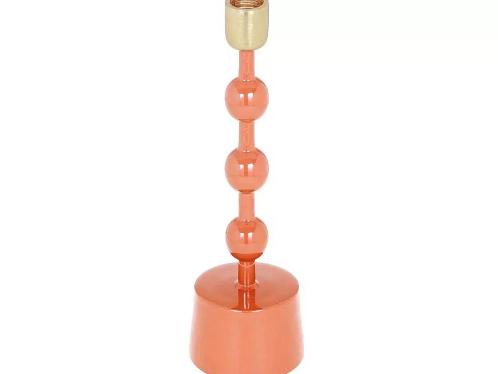 OZAIA Conjunto De 2 Castiçais Em Aluminio Esmaltado A. 26,5 Cm X A. 22 Cm Terracota - Parina* Castiçais Decorativos E Velas
