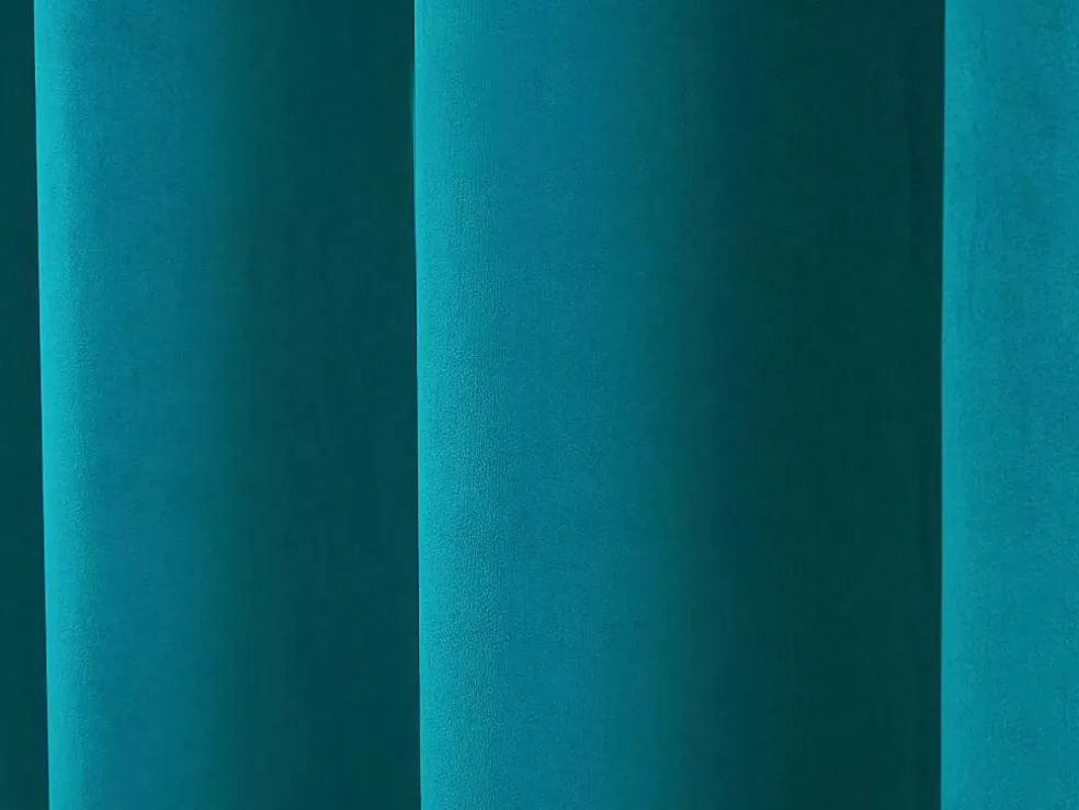 OZAIA Conjunto De 2 Cortinas Em Veludo 140 X 260 Cm Azul - Ahtari* Têxtil De Casa