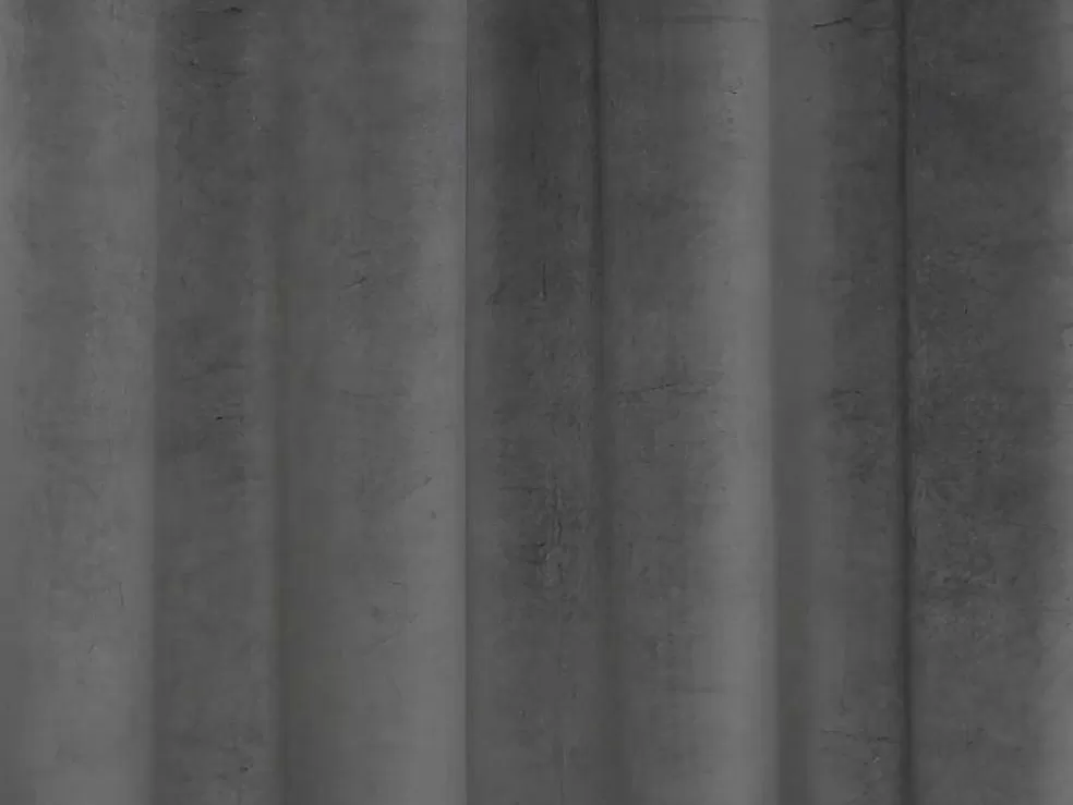 OZAIA Conjunto De 2 Cortinas Luxe - Veludo De Poliester - 140X260 Cm - Cinza* Têxtil De Casa