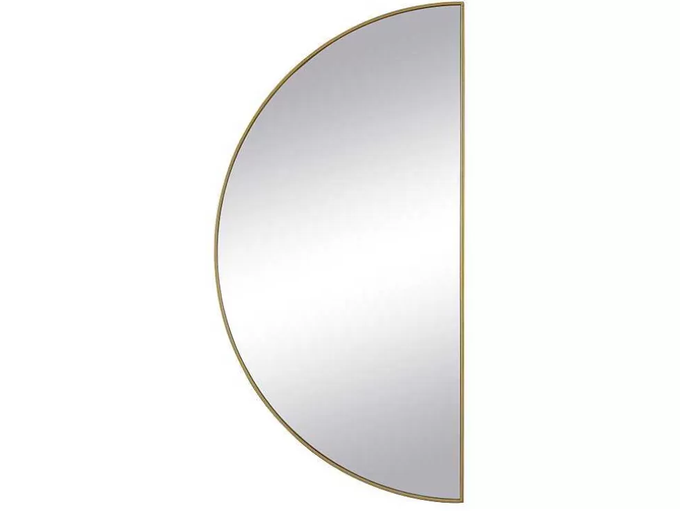 OZAIA Conjunto De 2 Espelhos Semicirculo Design Em Metal C50 X A100 Cm Dourado - Gavra* Espelhos