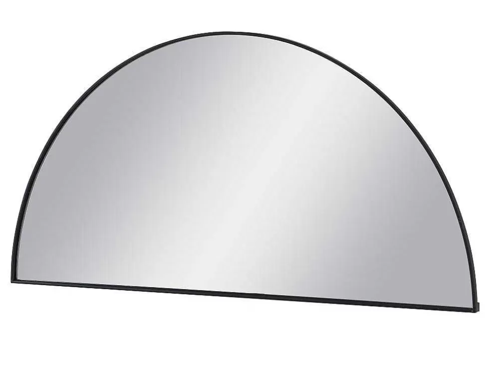 OZAIA Conjunto De 2 Espelhos Semicirculo Design Em Metal C50 X A100 Cm Preto - Gavra* Espelhos