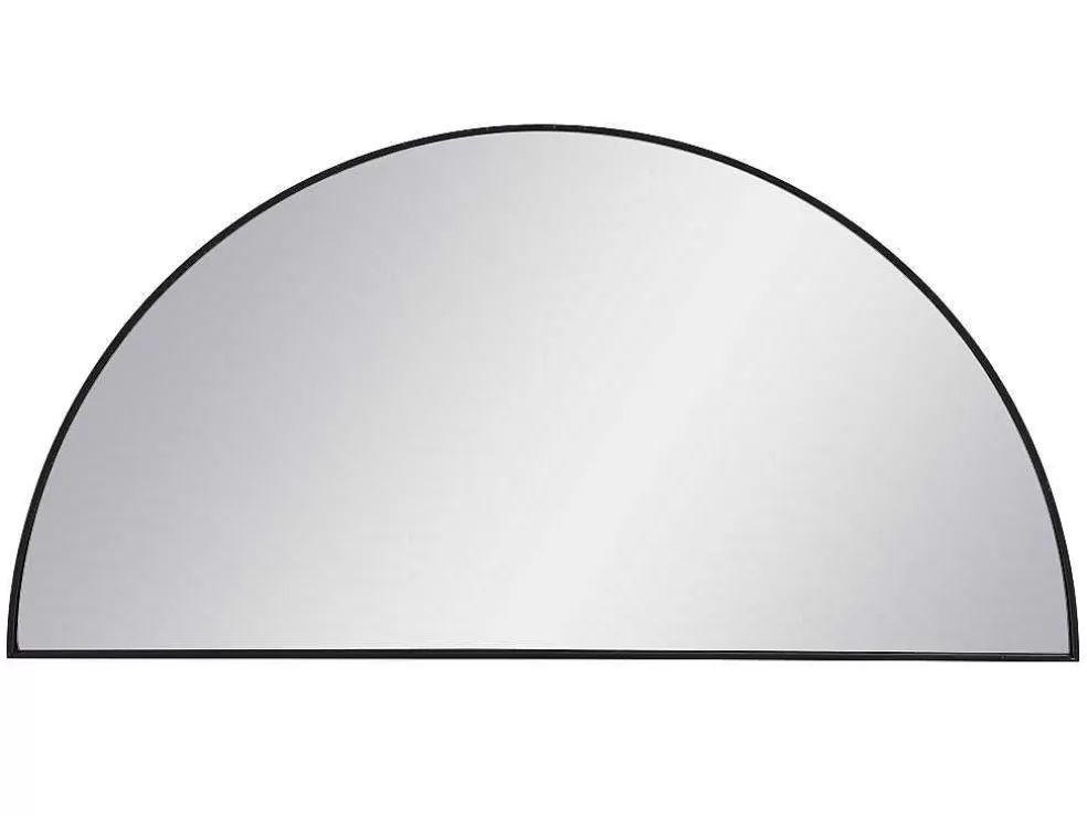 OZAIA Conjunto De 2 Espelhos Semicirculo Design Em Metal C50 X A100 Cm Preto - Gavra* Espelhos