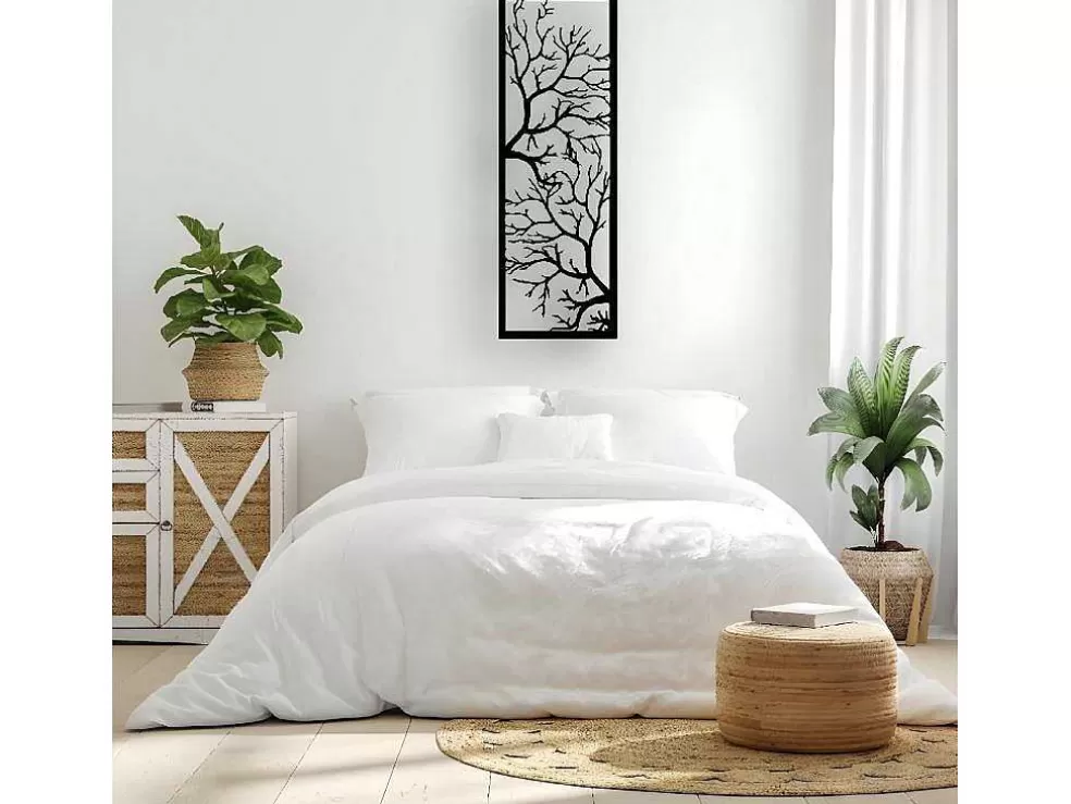 EPIKASA Decoração Metalica Arvore 29, Preto, 40X1,5X115 Cm, * Placa De Parede Decorativa