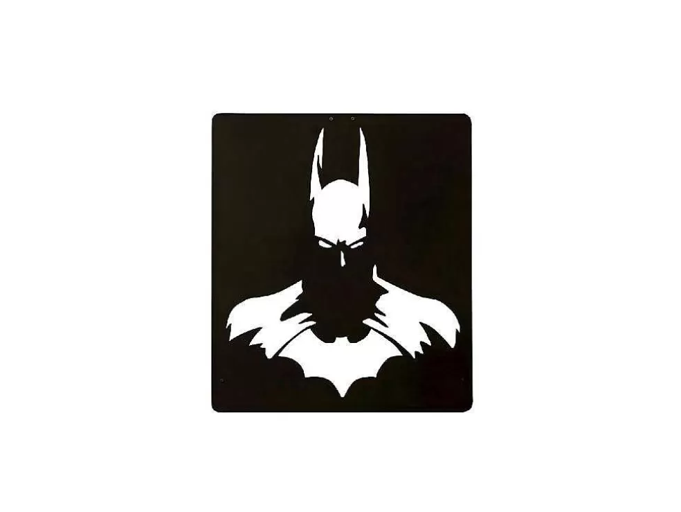 EPIKASA Decoração Metalica Batman 2, Preto, 42X1,5X48 Cm, * Placa De Parede Decorativa