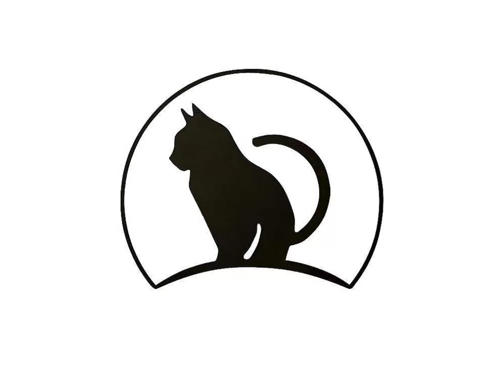 EPIKASA Decoração Metalica Gatos 4, Preto, 60X1,5X48 Cm, * Placa De Parede Decorativa