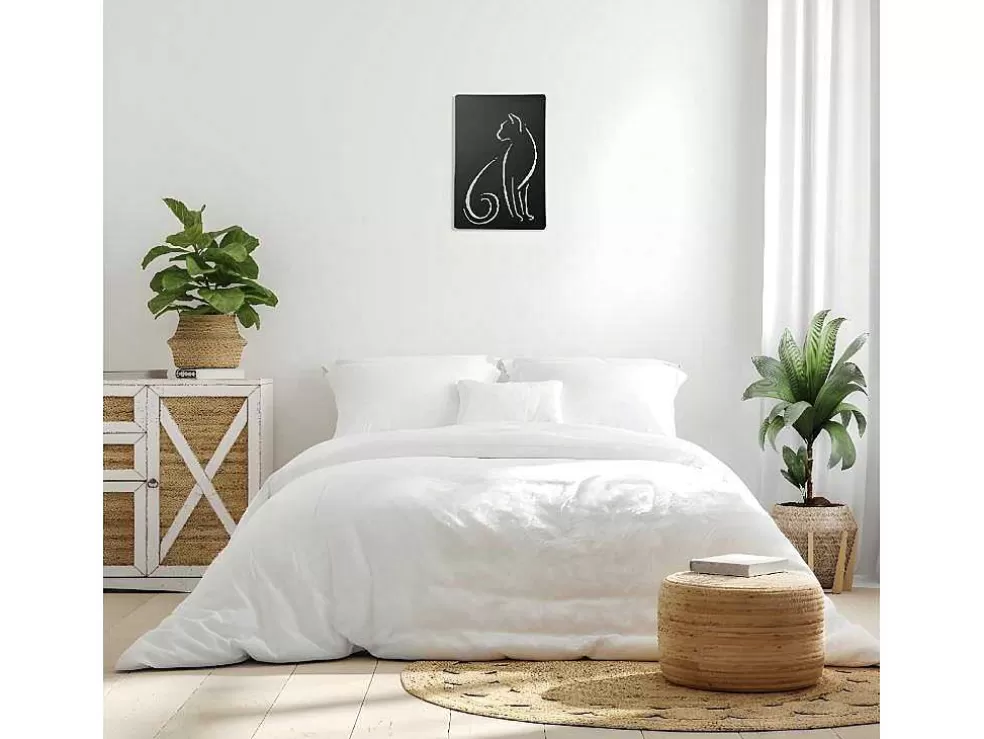EPIKASA Decoração Metalica Gatos 5, Preto, 30X1,5X45 Cm, * Placa De Parede Decorativa