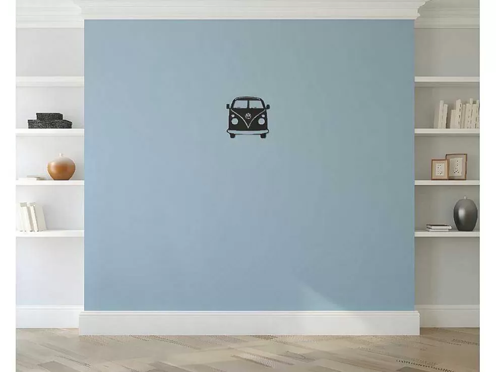 EPIKASA Decoração Metalica Minivan, Preto, 32X1,5X36 Cm, * Placa De Parede Decorativa