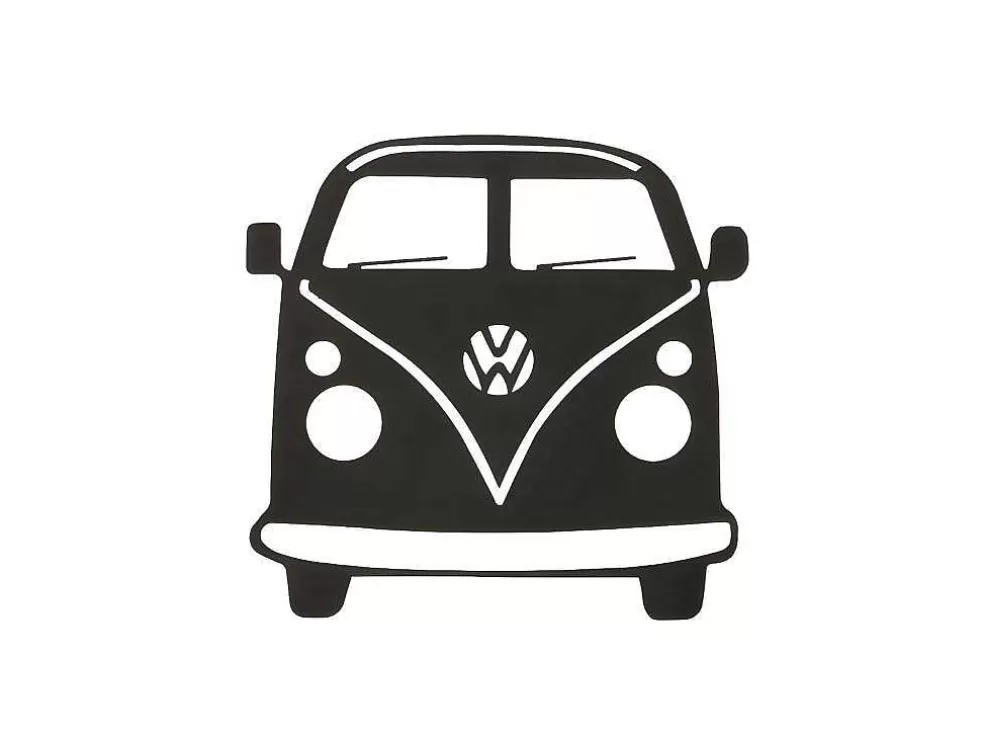 EPIKASA Decoração Metalica Minivan, Preto, 32X1,5X36 Cm, * Placa De Parede Decorativa