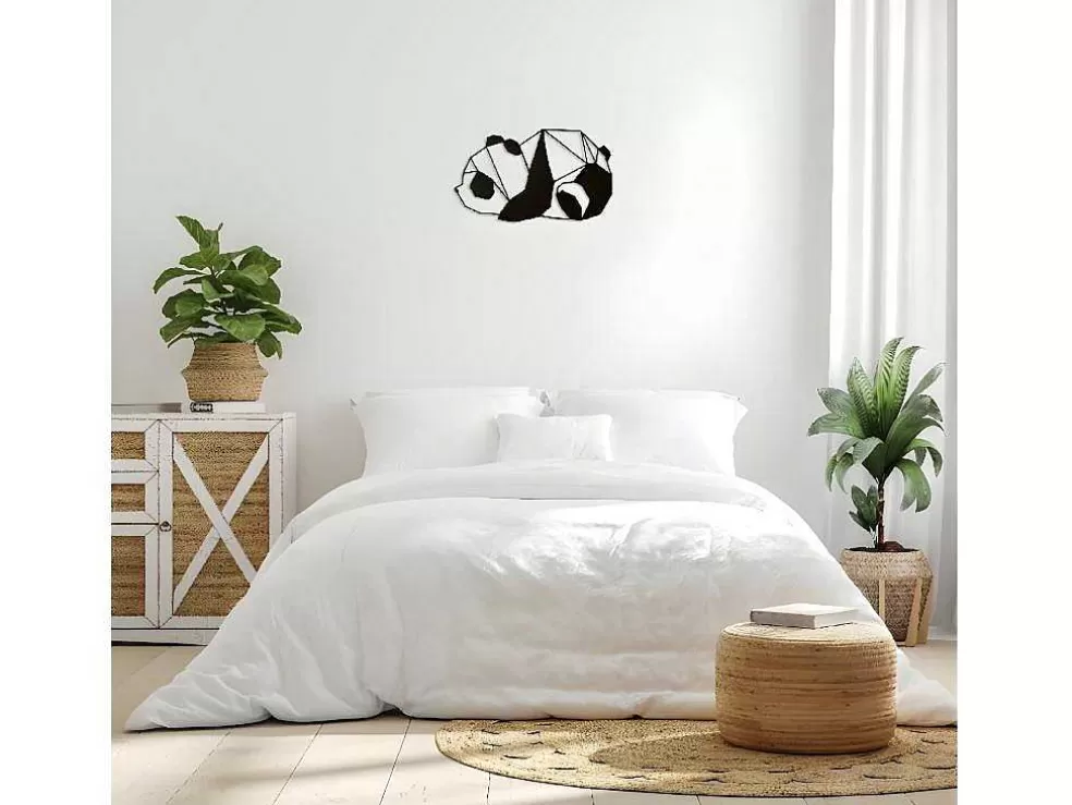 EPIKASA Decoração Metalica Panda 3, Preto, 52X1,5X31 Cm, * Placa De Parede Decorativa