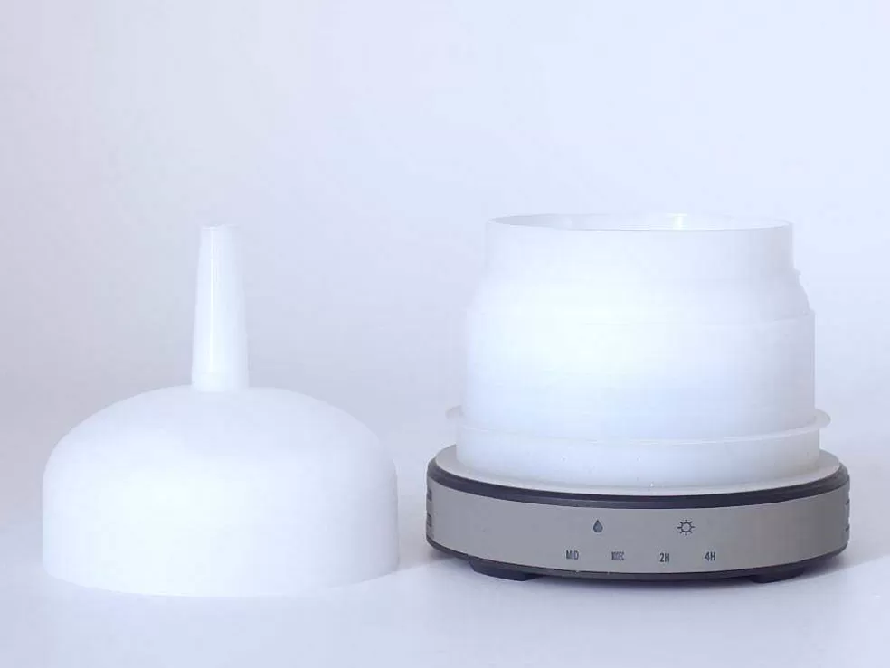 Purline Diffuseur D'Aromes Par Ultrasons 12W Avec Led En Verre Blanc* Objeto De Decoração Interior