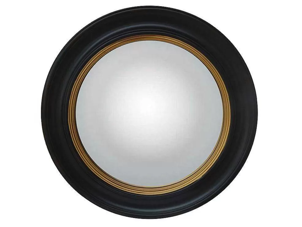 OZAIA Espelho - Madeira De Eucalipto - D.66 Cm - Preto E Dourado Efeito Latao - Franklin* Espelhos